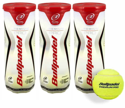 TUBOS DE PELOTAS BULLPADEL X 3 UNIDADES