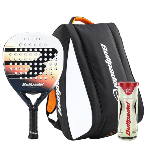 PACK ELITE W 26 + PALETERO PERFORMANCE + TUBO PELOTAS PREMIUM PRO BULLPADEL