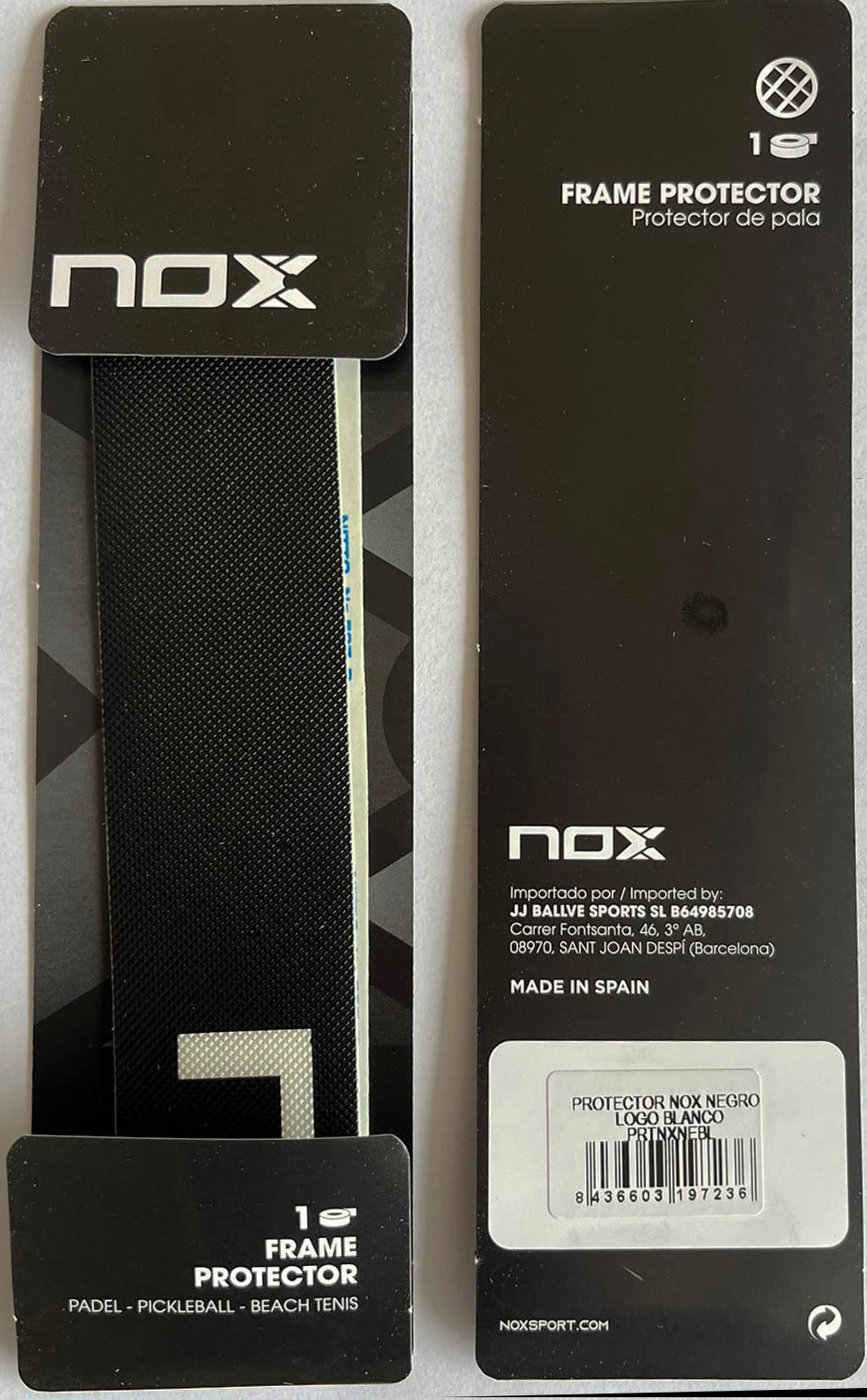 PROTECTOR DE PALA NOX  - NEGRO Y TRANSPARENTE