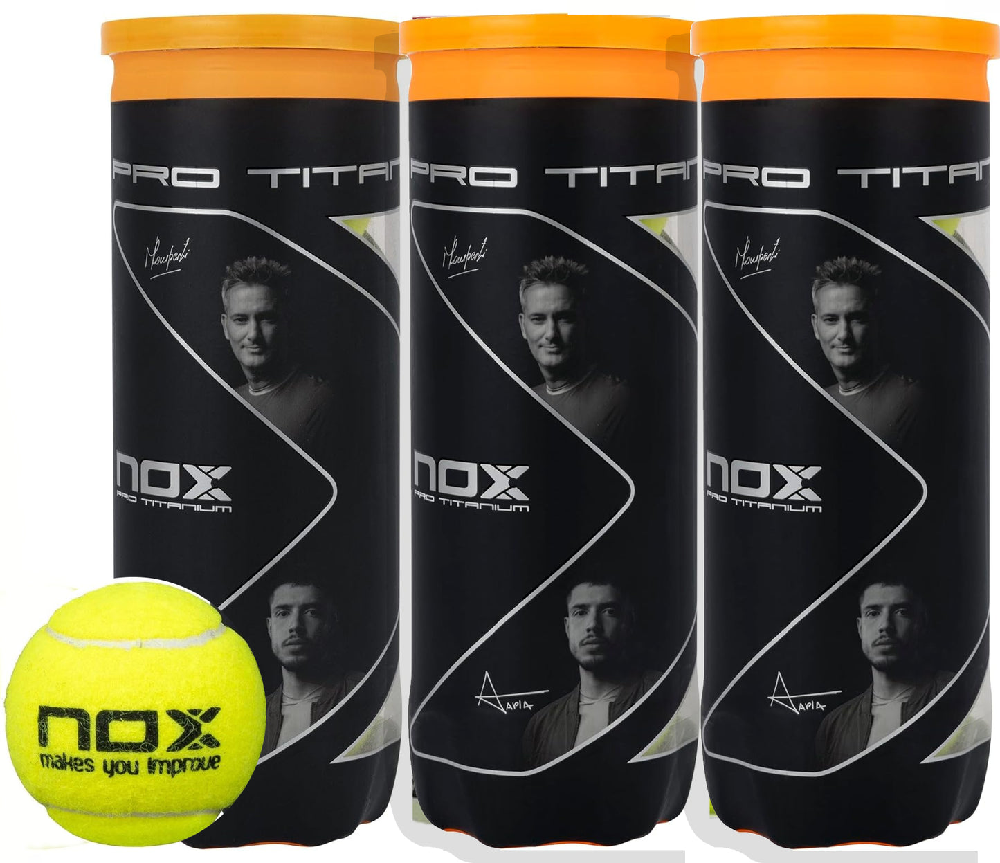 PACK X3 TUBOS PELOTAS NOX PRO TITANIUM